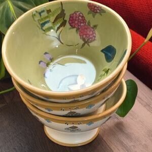 Tracy Porter, The Sweet Cecily Collection Hand Painted Ceramic Bowl Set Of 3 EUC